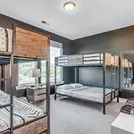 Big New And Modern With Skyline View Mural And Ping Pong