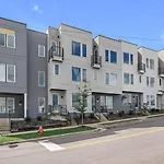 Big New And Modern With Skyline View Mural And Ping Pong