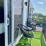 Big New And Modern With Skyline View Mural And Ping Pong *