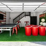 The Americana Abode Rooftop Hot Tub Game Holiday home