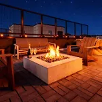 Rooftop Fire Pit Lounge Skyline Dt Nash Views