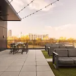 Sobro Studio With Patio City Views Rooftop + Gym Walk To Broadway Stylish Unit Community Amenities Paid Garage Parking 24 7 Hospitality