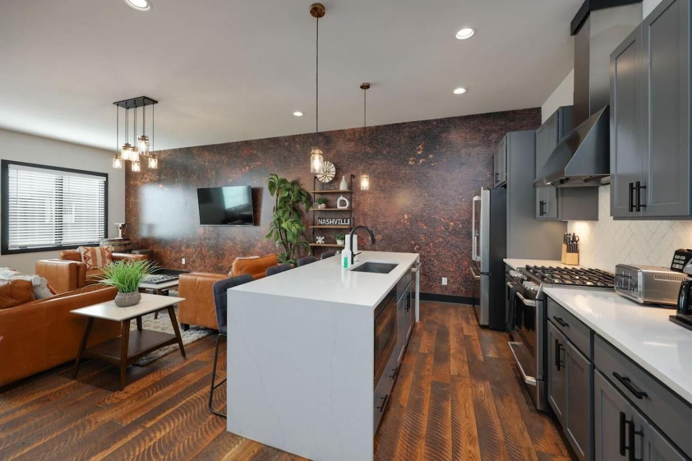 Two Townhomes Blue Dreams And Rustic Elegance