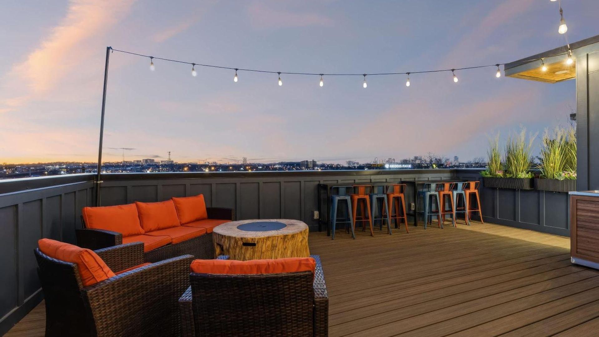 Rooftop Hot Tub Game Barrel Sauna