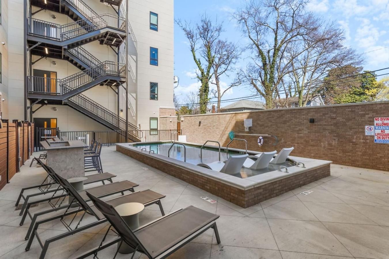 Pool Rooftop Deck View Gym And Gated Garage