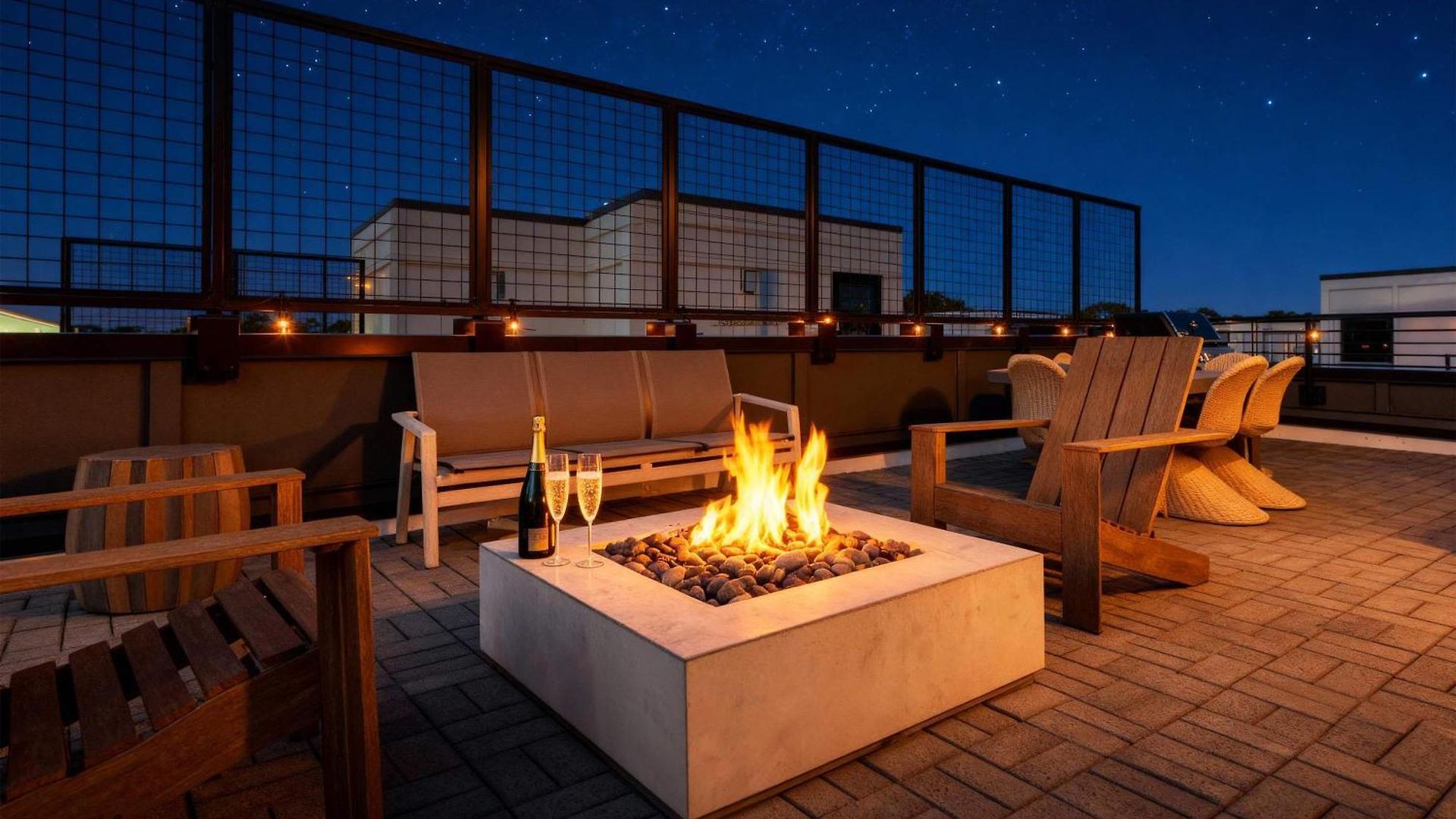 8br Rooftops With Hot Tub Fire Pit Skyline Views