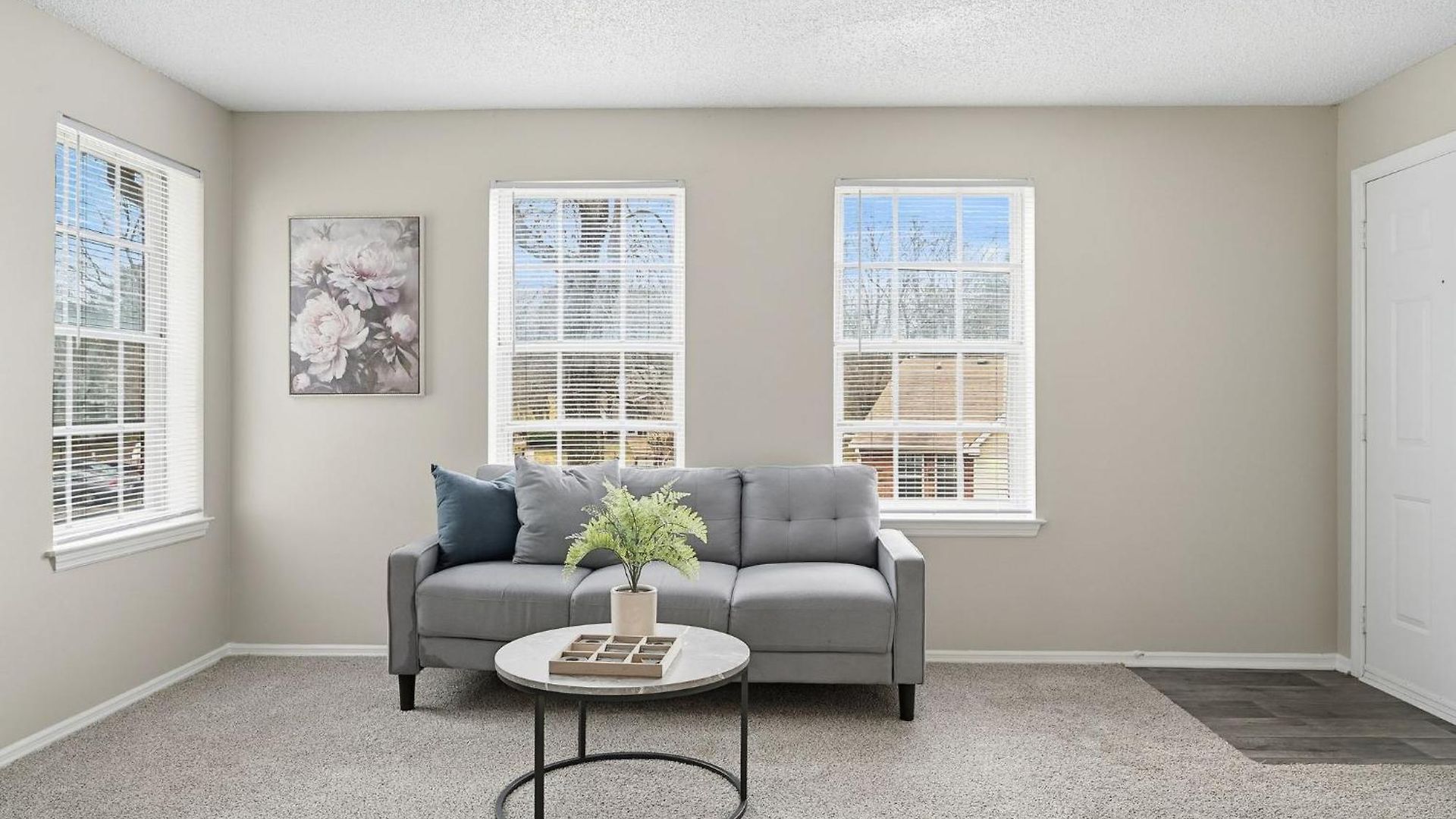 Apartment Spacious Living With Fireplace And Balcony