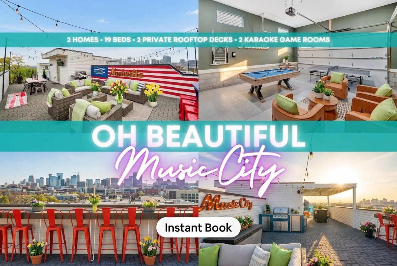 Ultimate Rooftop Double Games Bbq Skyline Views *