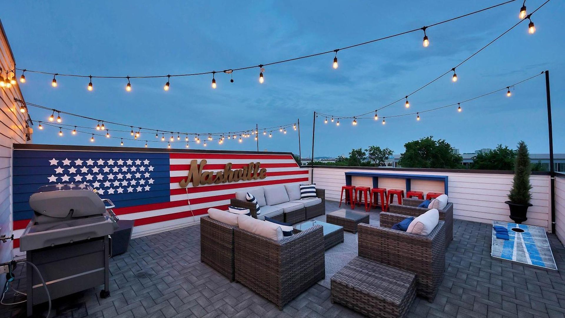Ultimate Rooftop Double Games Bbq Skyline Views Holiday home Nashville