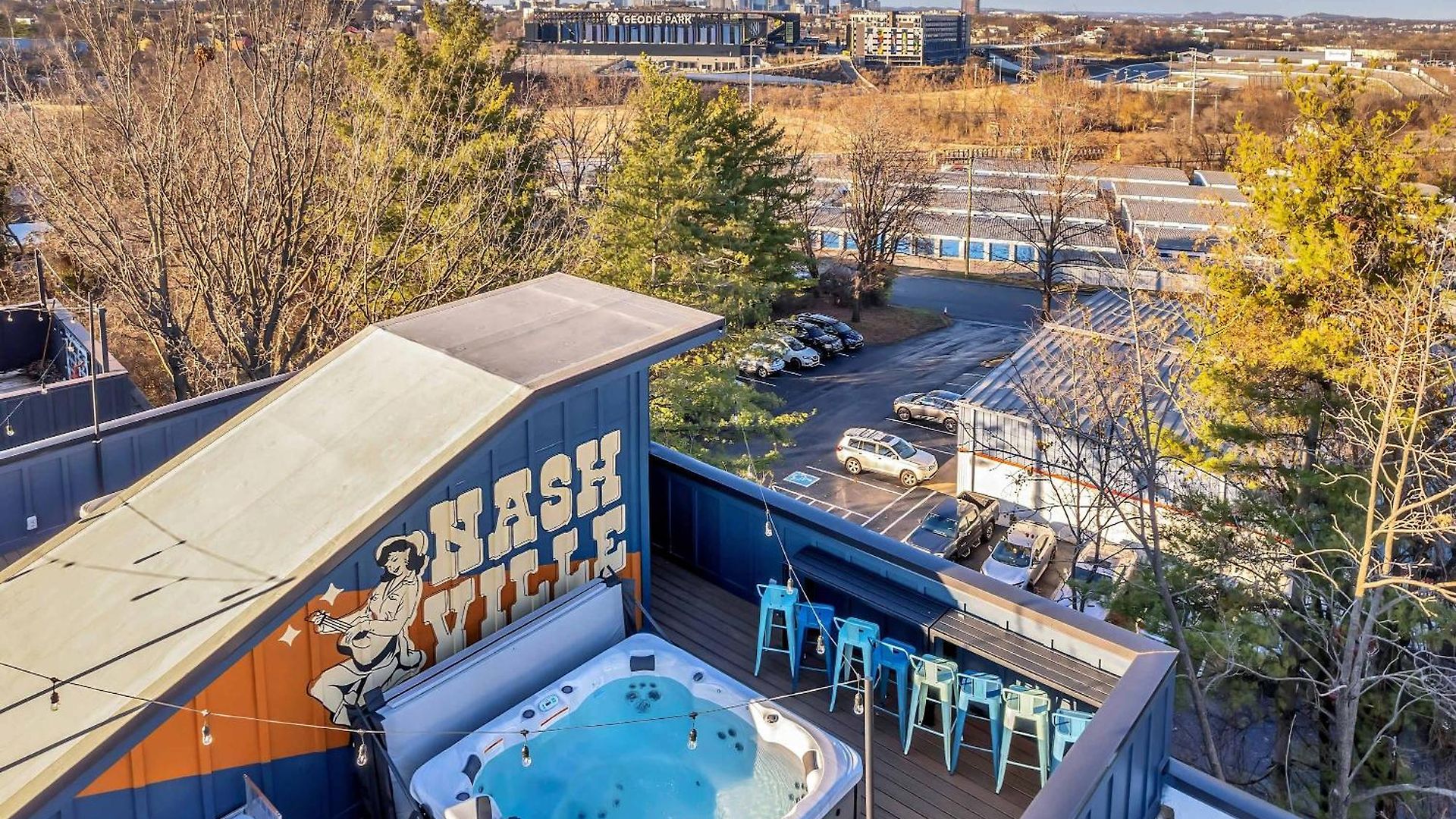 Twin Homes Rooftop Deck Hot Tub Outdoor Kitchen * Nashville