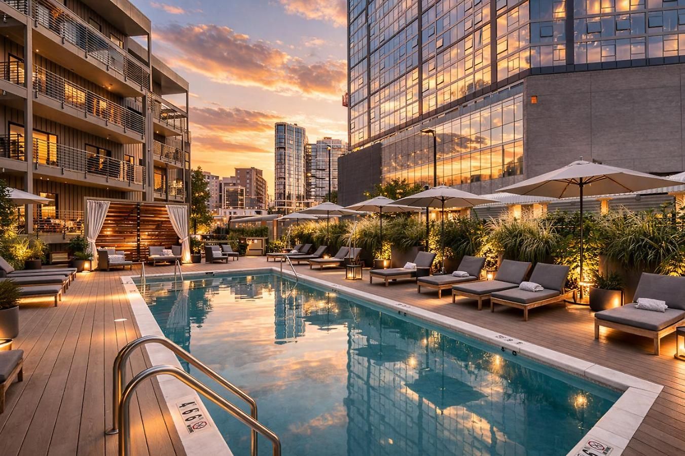 Apartment Walk To Broadway From Whiskey Glasses, Bach Party Approved With Pool And Gym