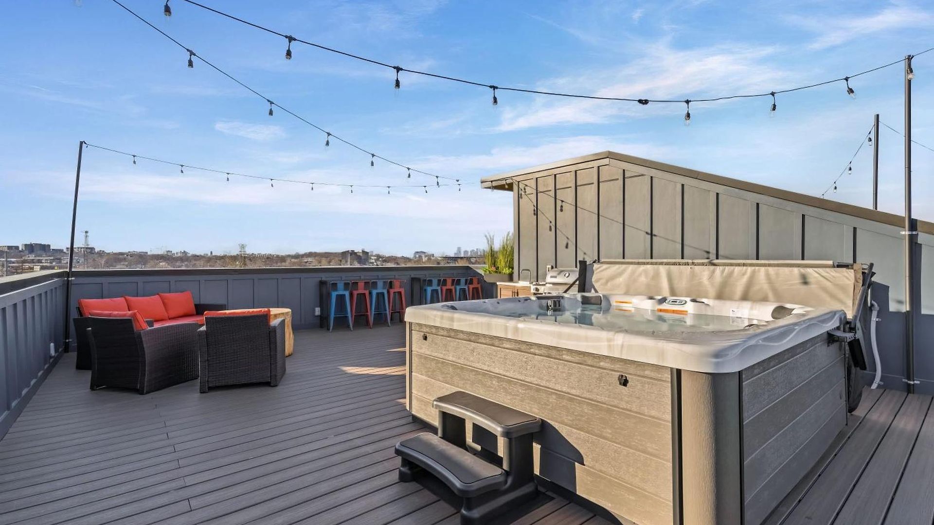Rooftop Hot Tub Game Barrel Sauna Holiday home Nashville