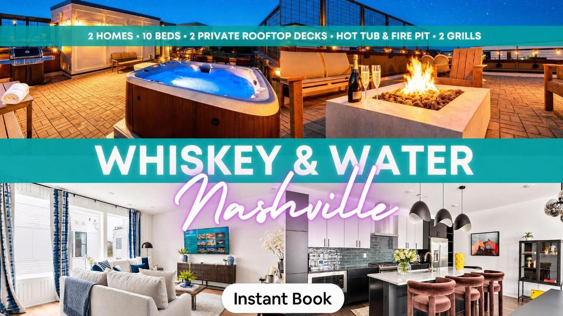 Rooftop Hot Tub Fire Pit 6br Near Broadway Nashville