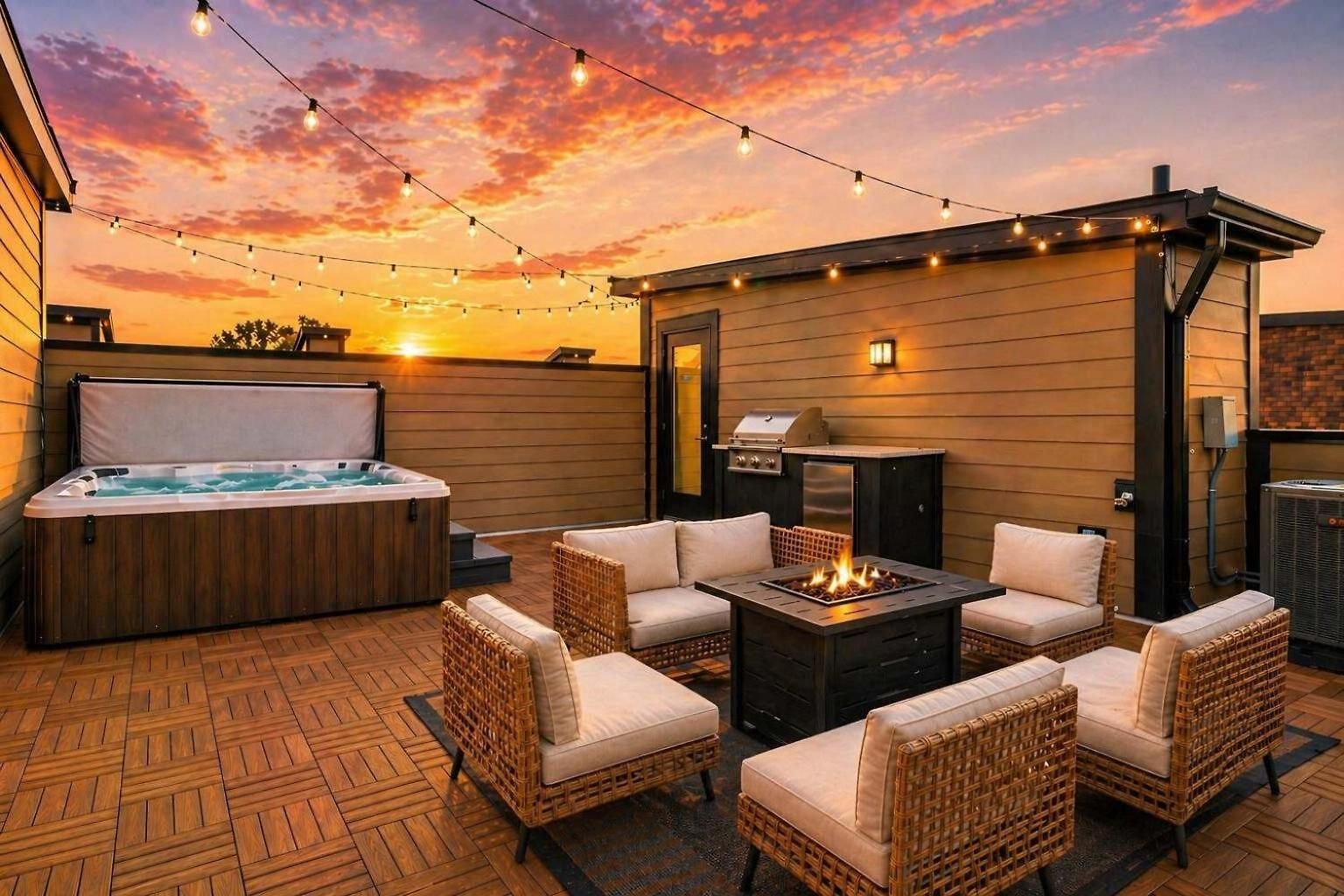 Modern 4br Townhouse Rooftop Lounge Nashville