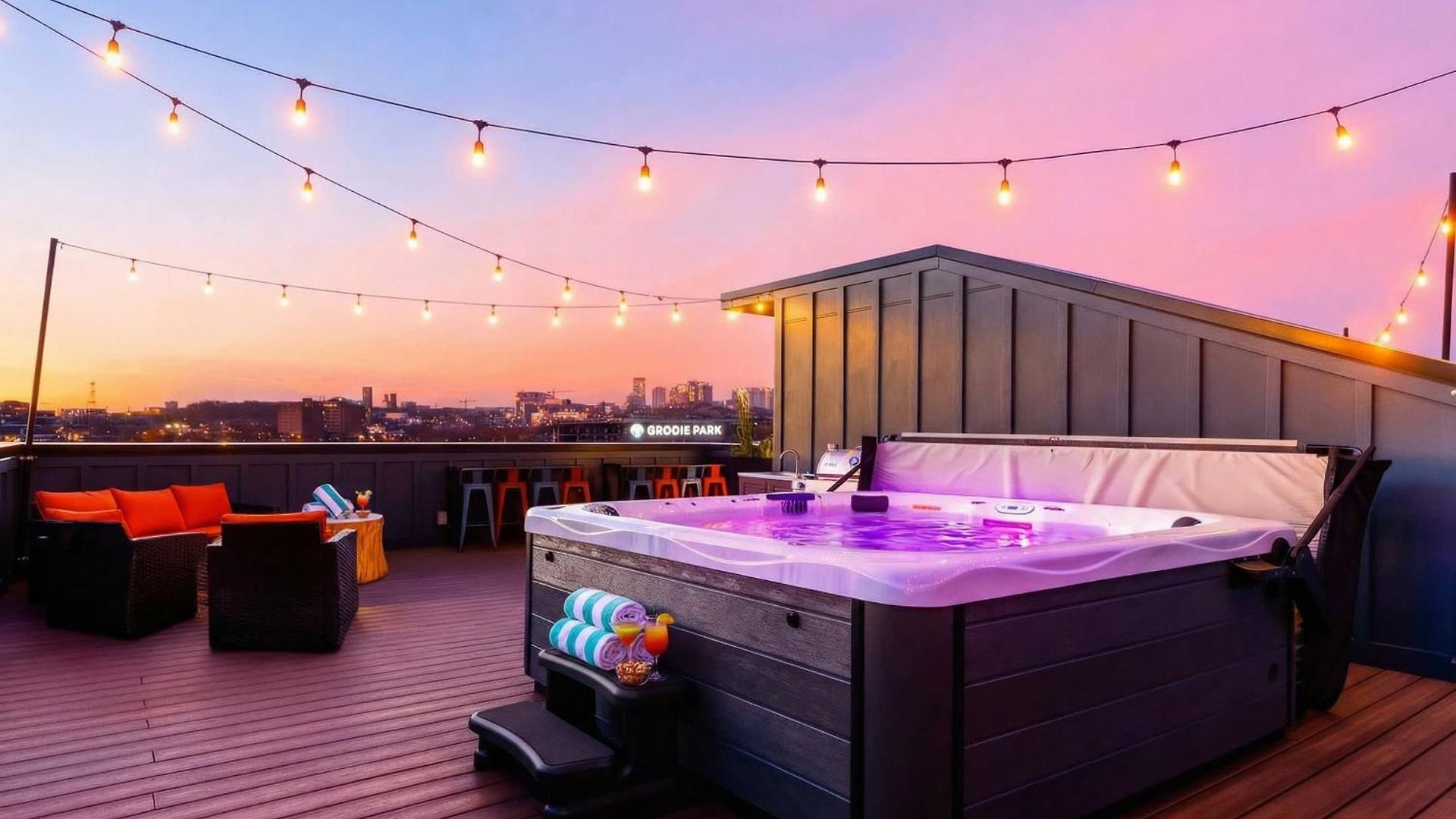 Hot Tub Poker Pool Table & Rooftop Mls View Nashville
