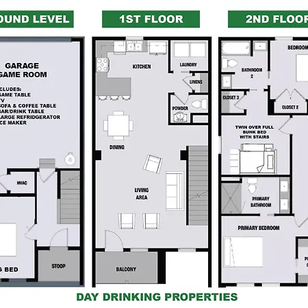 Holiday home 4br Game 6 Beds Family, Opry & Bway Nashville