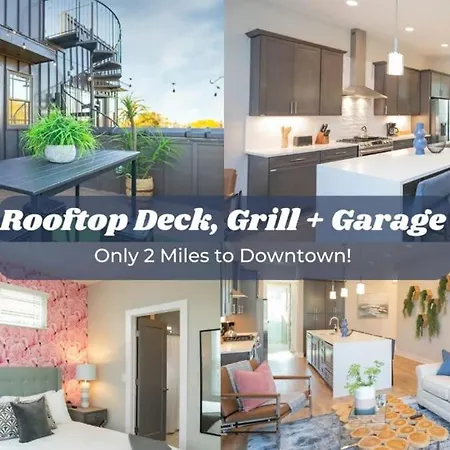 2 Miles To Broadway W Rooftop Deck Grill & Garage Holiday home