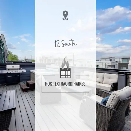 Urban Elegance Rooftop Lounge With Hot Tub Holiday home Nashville
