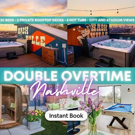 Twin Homes Rooftop Deck Hot Tub Outdoor Kitchen Nashville