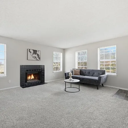 Apartment Comfortable Layout With Fireplace And Dining Area