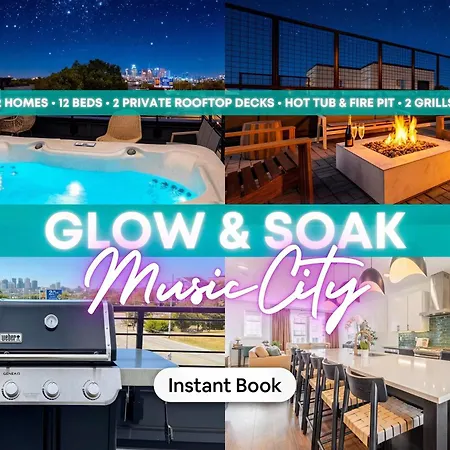 8br Rooftops With Hot Tub Fire Pit Skyline Views Nashville