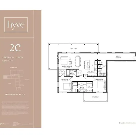 Hyve -tropical Peach -walk To Broadway - Pool&gym! *