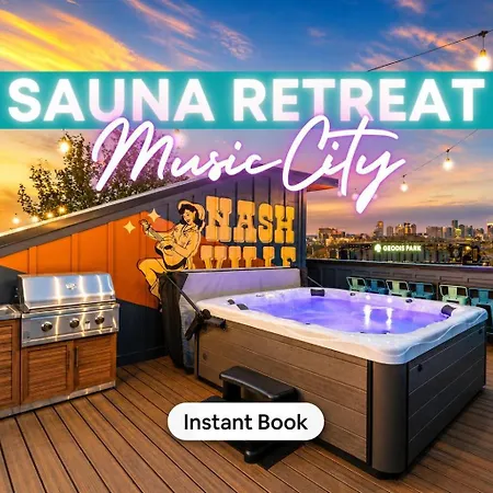 Rooftop Deck Hot Tub Game Downtown Nashville