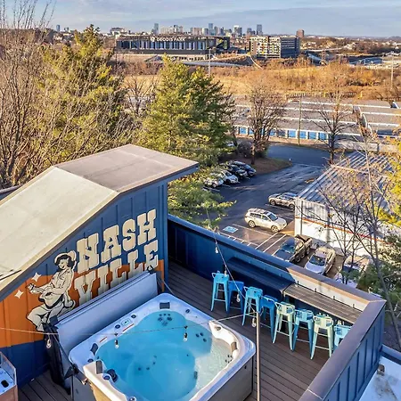 Twin Homes Rooftop Deck Hot Tub Outdoor Kitchen * Nashville