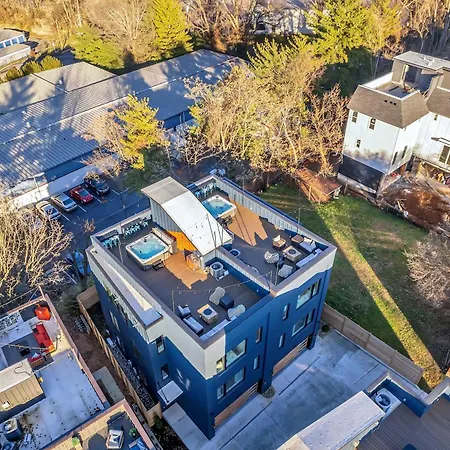 Twin Homes Rooftop Deck Hot Tub Outdoor Kitchen Nashville