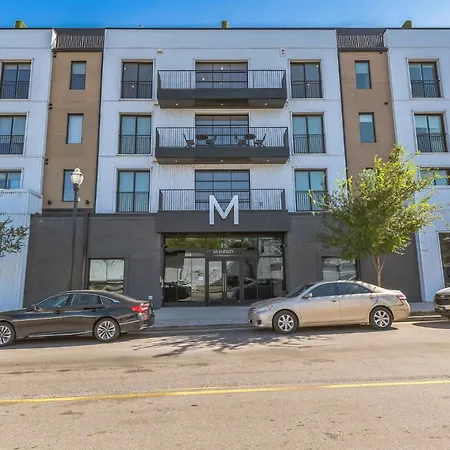 Modern For 6 With Rooftop & Gym Near Dt Holiday home Nashville