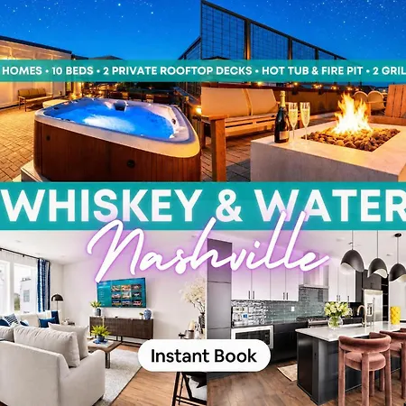 Rooftop Hot Tub Fire Pit 6br Near Broadway Nashville