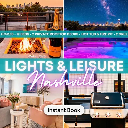 Rooftop Hot Tub Fire Pit 8br Near Broadway Holiday home *