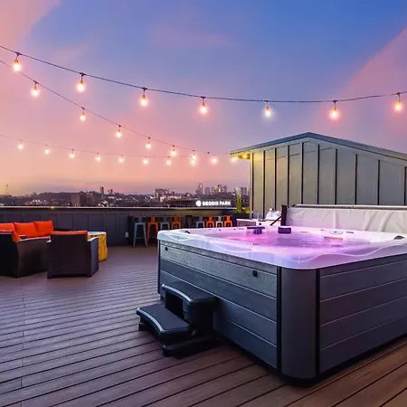 Rooftop Hot Tub Game Barrel Sauna Nashville