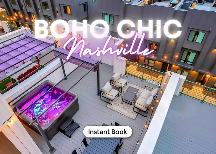 New Boho Chic Rooftop Hot Tub 9Beds Free Parking