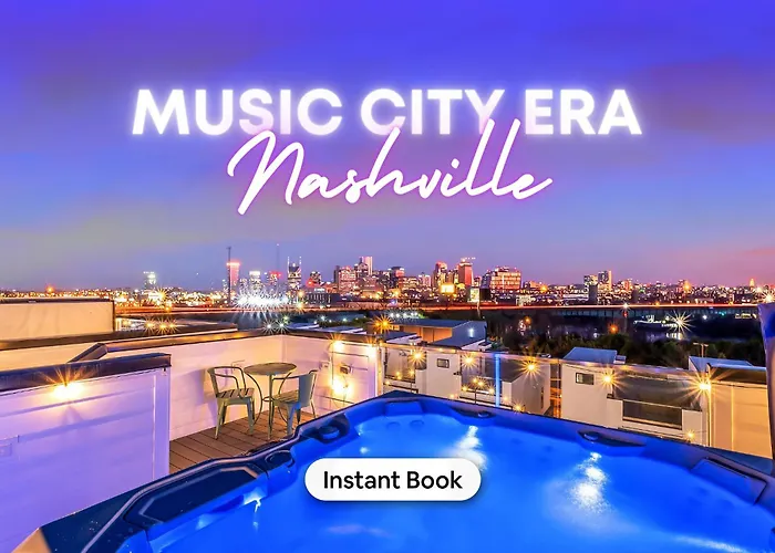 New Nash Eras - Rooftop Decks With Hot Tub - 15 Beds