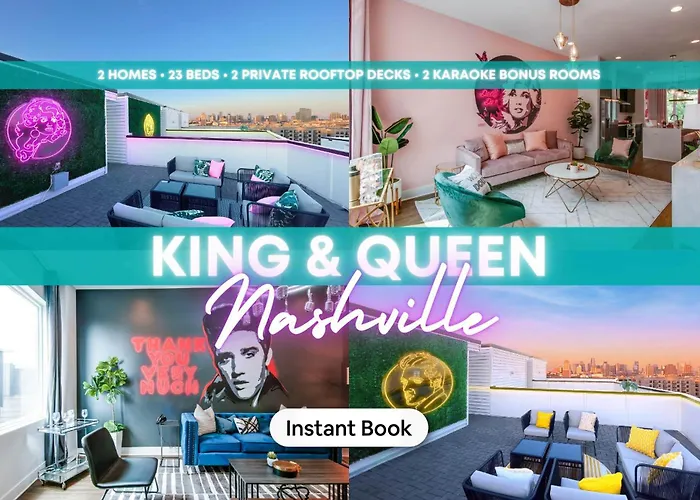 King & Queen 2 Homes - 24 Beds City Views