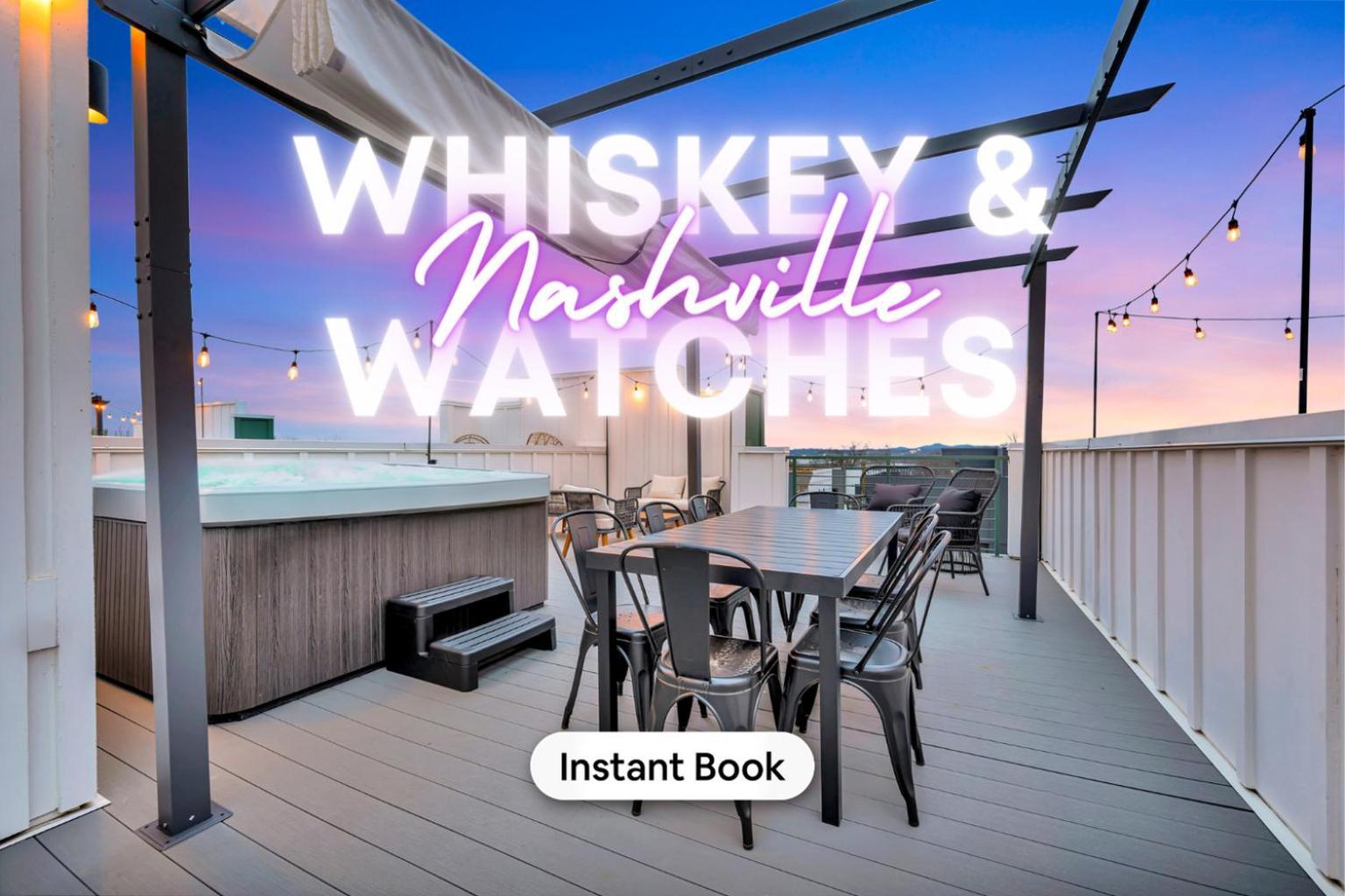 New Whiskey & Watches Rooftop Hottub Game Rm 9beds Hotel