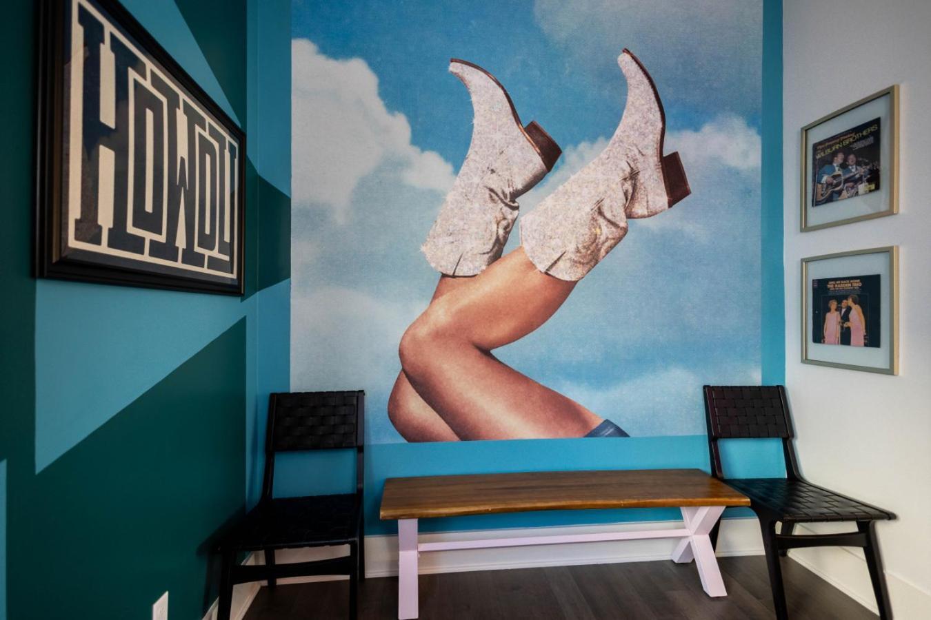 Sparkly Boots And Pink Floors Great Location