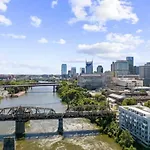 Penthouse River View Condo With Patio And Parking Near Downtown