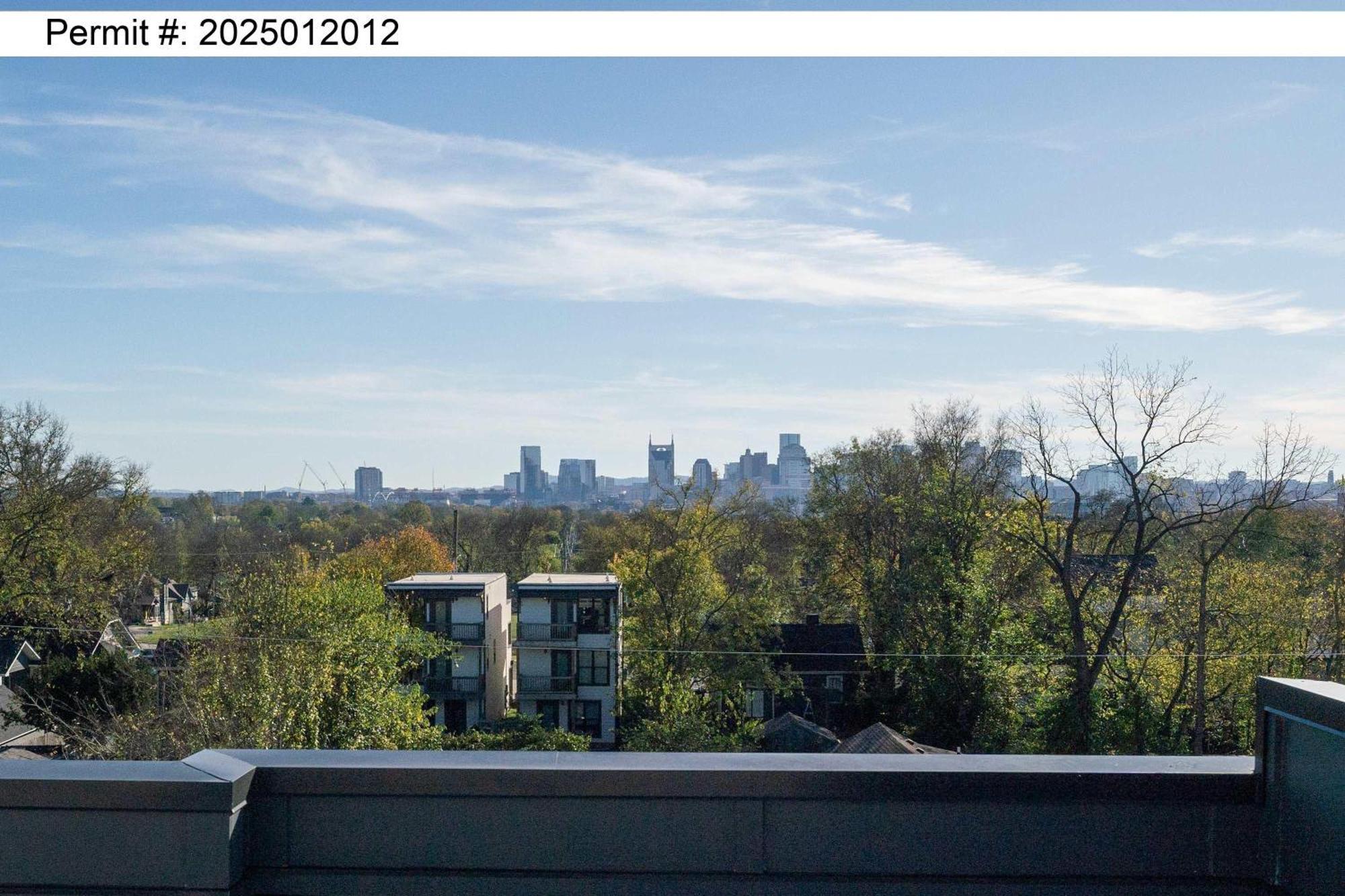 Rooftop Fire Pit Lounge Skyline Dt Nash Views